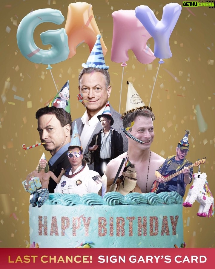 Gary Sinise - 4.7K Likes - Tomorrow’s the big day, it’s GARY’S BIRTHDAY!
Everyone at the Foundation is going to surprise him with all of YOUR personal birthday messages. If you haven’t done so yet, be sure to follow the link in his bio to submit YOUR birthday message.
Gary does so much for our mission and always shines the light away from him to those we serve, this is our way of reminding him how much he means to all of us! We know your messages are going to mean the world to him.
Thank you to everyone who’s already taken a moment to sign his birthday card. He’s going to be so surprised!