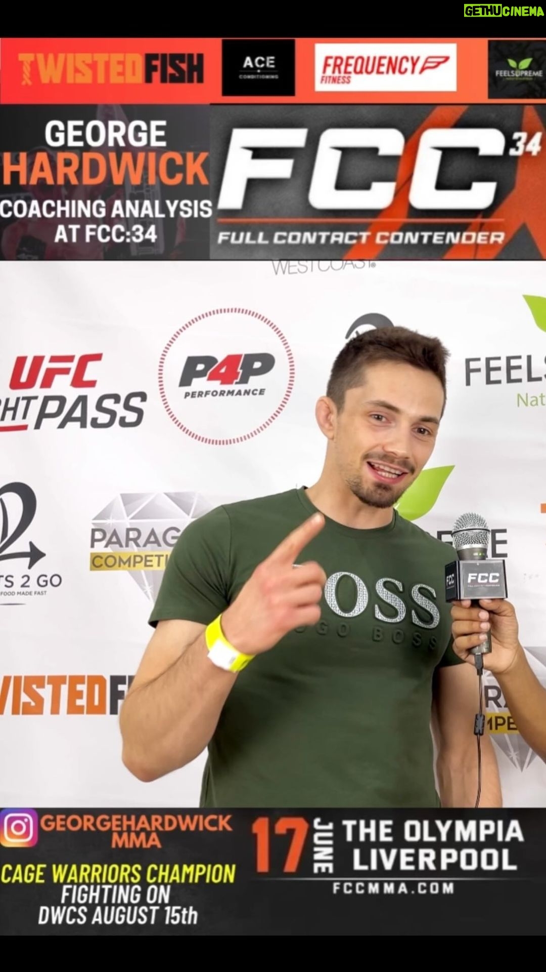 George Hardwick Instagram - FCC were fortunate enough to speak with George Hardwick backstage at FCC:34! George was at FCC to coach his fellow Middlesbrough Fight Academy teammates, Zanyar, Sonny and Joe. All 3 fighters had very entertaining bouts on the night, with two round 1 stoppages and an intense split decisions! In his interview, Hardwick broke down some of the performances, whilst previewing the main event. George also discussed his upcoming fight on Dana White’s Contender Series on August 15th! 📈 “I’ve seized this (DWCS) opportunity, so bang I’m in. Get me to Vegas, and I’ll get the knockout…and get Dana his Parmo” 😂 We at FCC are confident Hardwick gets the finish on August 15th, and Dana gets his Chicken Parmo! 😆🐓 @zanyar_._kamaran @joefieldsmma @sonny_oneill18 @mfagym @tchanu