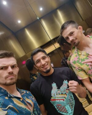 George Hardwick Instagram - Great meeting @adrianyanez93 both of us are huge fans of his fighting style #mma #ufc #boxing