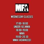 George Hardwick Instagram - MFA updated timetable as of Monday the 15th of may (Advanced means competitive experience in said discipline or invite to session) @mfagym #mma #middlesbrough #boxing #muaythai #bjj