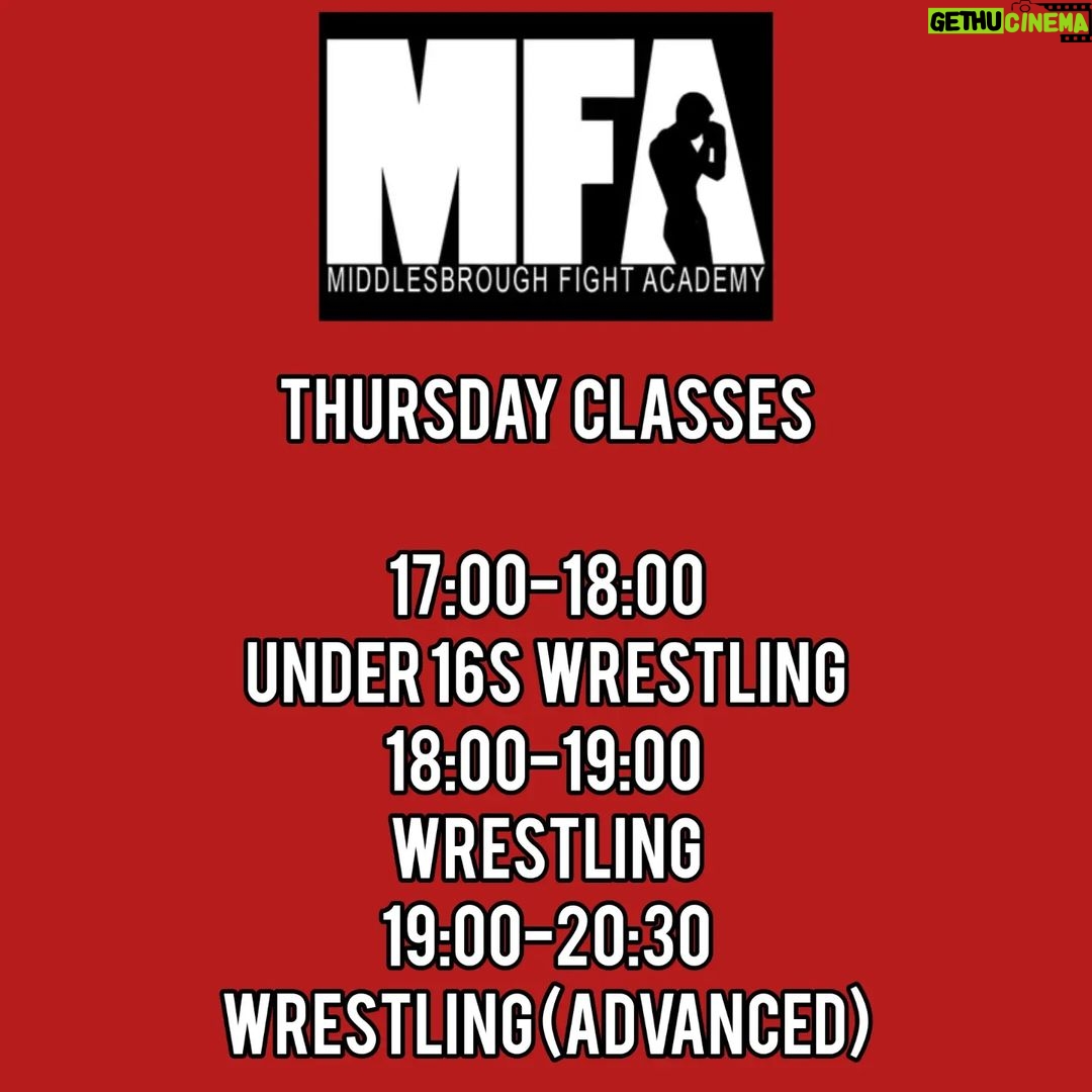 George Hardwick Instagram - MFA updated timetable as of Monday the 15th of may (Advanced means competitive experience in said discipline or invite to session) @mfagym #mma #middlesbrough #boxing #muaythai #bjj