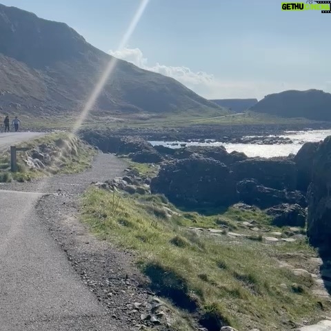 George Robinson Instagram - for all of you wannabe cliff pushers... not today The Giant's Causeway