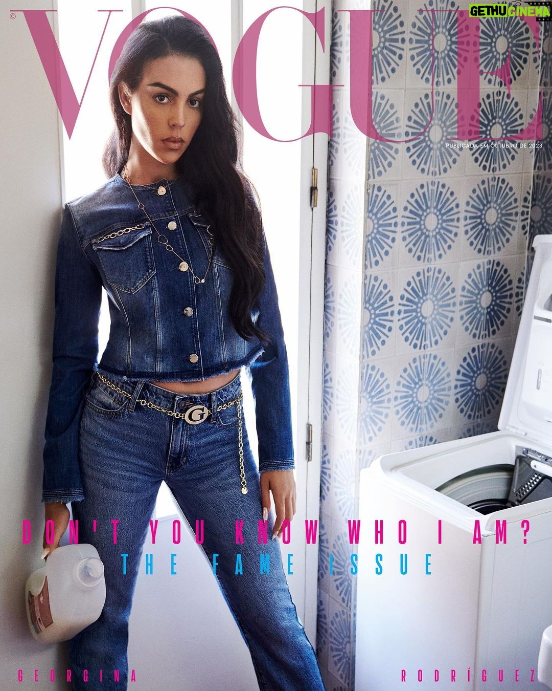 Georgina Rodríguez Instagram - My first double cover for Vogue ❤️ Editor in Chief: @sofia.slucas Cover Art Direction: @jsantanagq Photography: @branislavsimoncik Styling: @karlagruszecka Model: @georginagio Hair: @serpiente.es Makeup: @fer.martinez.mk with @armanibeauty products Production: @carolinadcnunes Photography assistant: @branislavsimoncik Special thanks to @angelsproject @guess Lisbon, Portugal