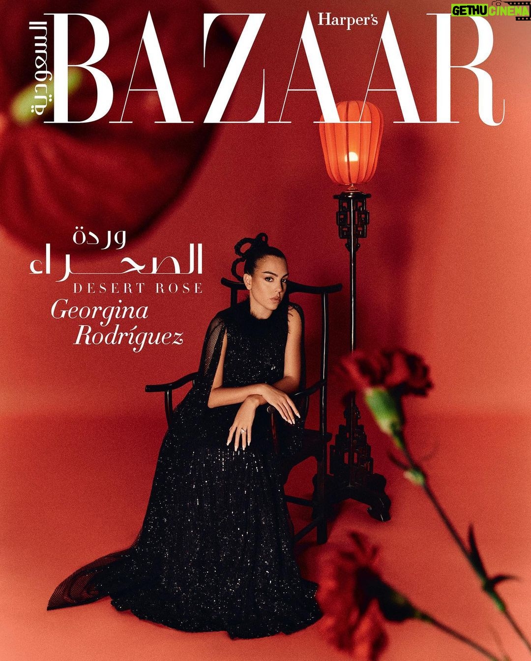 Georgina Rodríguez Instagram - My new cover… Desert rose 🌹 @georginagio #HarpersBazaarSaudi @harpersbazaararabia Editor in Chief: @oliviaphillipsbazaar Photographer: @vladimirmarti Fashion Direction: @anna_castan Fashion: @farazmanan Hairstylist: @serpiente.es Make-Up Artist: @fer.martinez.mk Set Design: @herzog.selections Senior Producer: @steff.producer Talent Management: @angelsproject Arabic Editor: @ar_stylish Writer: @rosanna.ryan Madrid, Spain