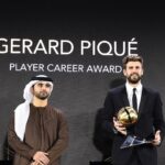 Gerard Piqué Instagram – Really honored to receive the Player Career Award! 

Thank you so much @globesoccer and congrats to all winners! 👏🏼 Dubai