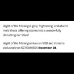 Gigi Gustin Instagram - Ahhh! @cineverse.tv and @screamboxtv have acquired our horror anthology @night_of_the_missing as a ‘SCREAM BOX EXCLUSIVE’ for US Distribution! 🥳 Buckle up! Coming to you exclusively on @screamboxtv / VOD on 11/28/23 🎥✨🍿 I’m so grateful to my team @samuelgonzalezjr @matthewhershfilms who brought this fun lil flick to life, and to @tremendumpictures who helmed bringing this thing to the finish line! 💪🏼 Starring the oh so very talented @meredithactress & @jillawbrey✨ Written & Directed by @samuelgonzalezjr ✨ Big thanks to @bradmiska @bdisgusting for the killer announcement! 🩸 Here we go! 🎥 …. And yes!! ‘Nite Flirt’ is a part of this! 😏