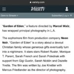 Gigi Gustin Instagram - GOE in @variety babyyyy!! 🎥✨🐍🍎 Photography @stevenshea ✨ @variety @marcelwalz_official @joeyknetter @sarahfrenchonline @sarahpolednak @sarahnicklin @moniqueparent @robertrusler @dazelleyvette @marcus_friedlander_dop Los Angeles, California