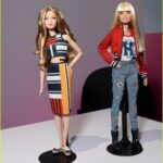 Gigi Hadid Instagram - ‘tis the season !! Throwback to my @barbie 🥹💕💕 & Barbie herself wearing #tommyxgigi, we had fun @tommyhilfiger ! Can’t wait to make it to the movies this week!!!