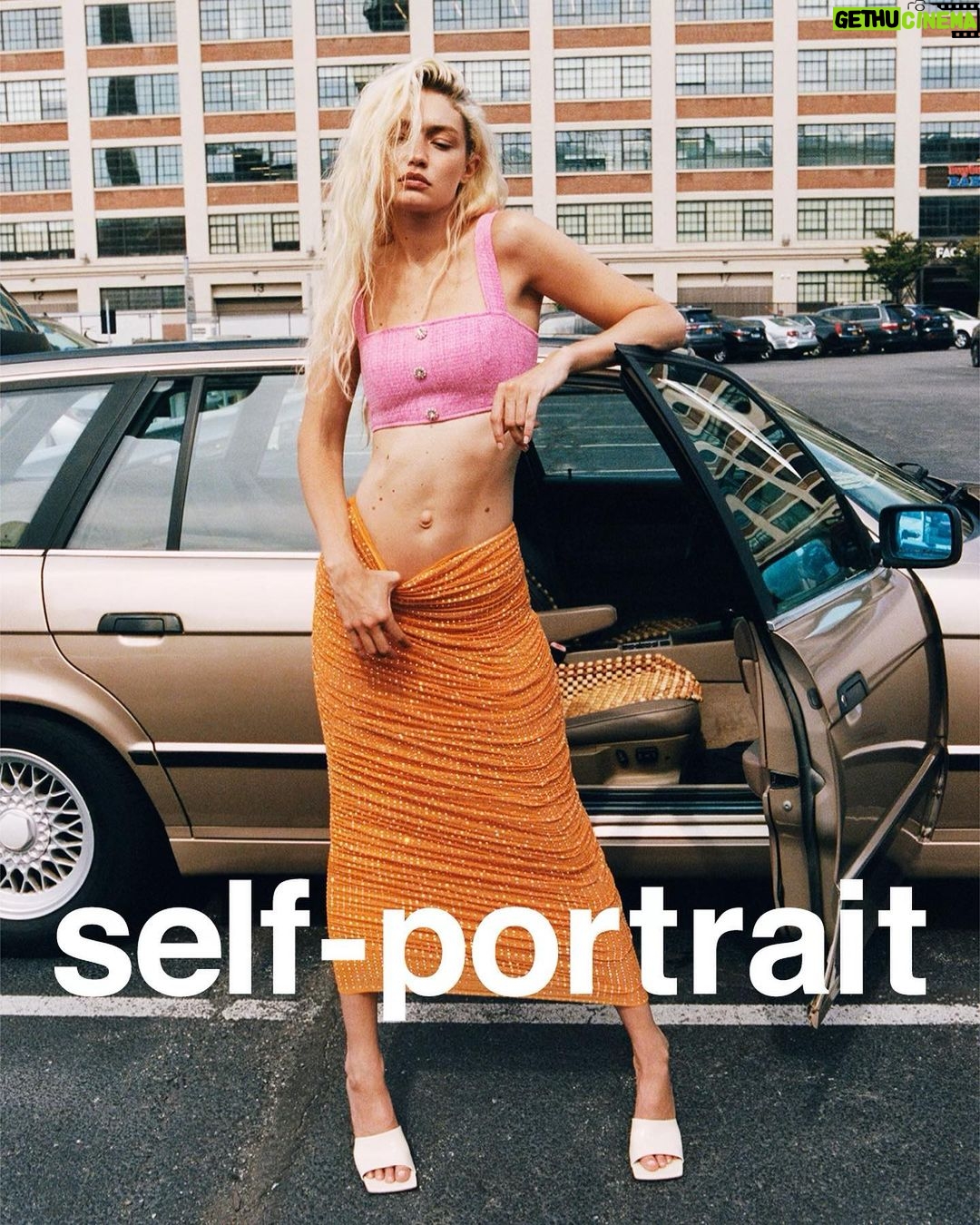 Gigi Hadid Instagram - @mrselfportrait ss23 now avail 💎 @tyronelebon @alex_jordan_harrington @akkishirakawa @tuddynana @_heyfrosty_ @rebeccamartinez