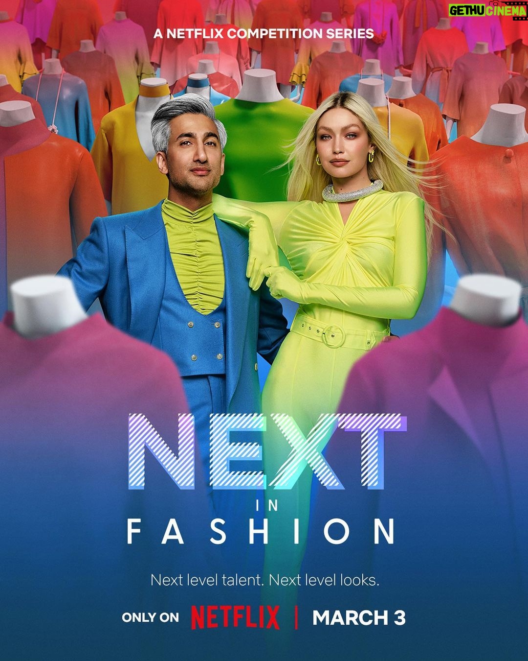 Gigi Hadid Instagram - Set your @netflix reminder ⏰🚨🚨 We’re bringing you some really fun fashion moments MARCH 3rd! @nextinfashion Season 2 @tanfrance 🥳