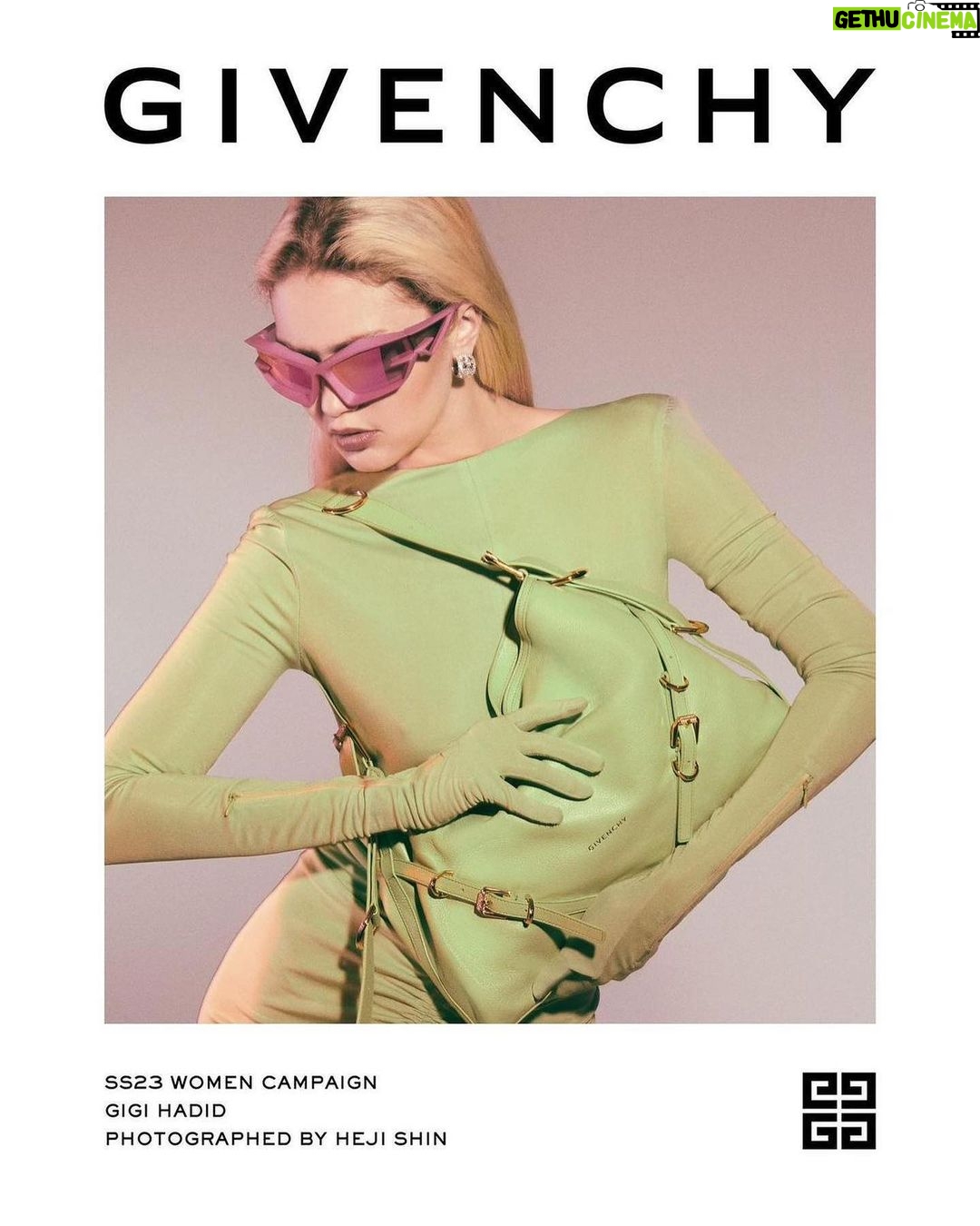 Gigi Hadid Instagram - new @givenchy ⚡️💚🪷 by @hejishin thanks so much @matthewmwilliams @carineroitfeld big love!