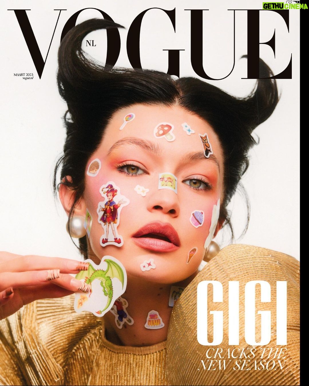 Gigi Hadid Instagram - in a world of our own 🎭 @nlvogue by @lilmami_lani x @cgonzalezbeauty @panosphair @lindagumusgerritsen thank you @yeliz_cicek