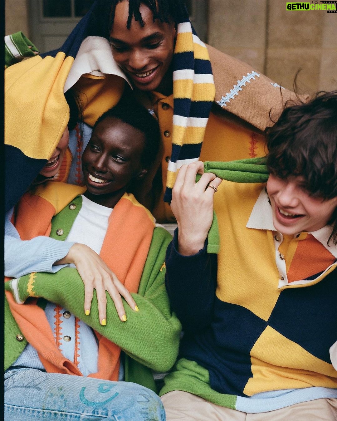 Gigi Hadid Instagram - @GUESTINRESIDENCE “VARSITY FUNK” drop is NOW LIVE ! Only at guestinresidence.com 💛🧡💚