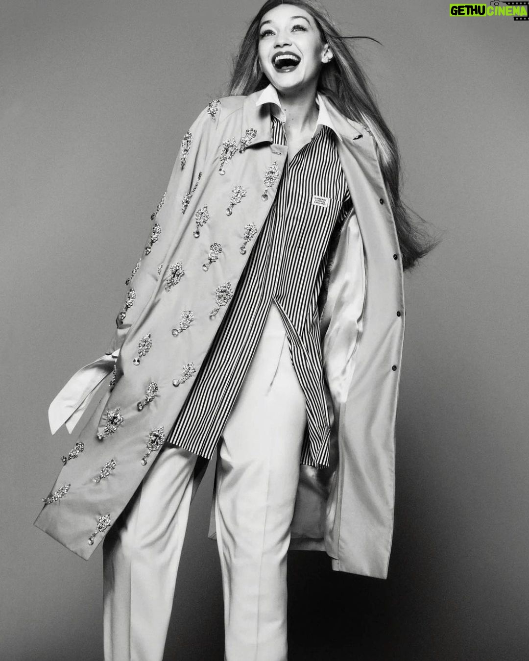 Gigi Hadid Instagram - Thank you for my @burberry memories over the years @riccardotisci17 🇬🇧 I love you! It’s an honor to be a small part in your great legacy🤍 So excited to see where you take us next 💭