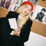 Gigi Hadid Instagram - Step into our office… @guestinresidence Fall 2023 Collection is now available at @ssense! w/ exclusives like this Striped Oversized Crew ^^ 🍒