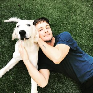 Giles Matthey Instagram - Wilson was happy he got to chew on a little twig. Happy New Year. Make it one to remember for the right reasons! Love ya!!! X