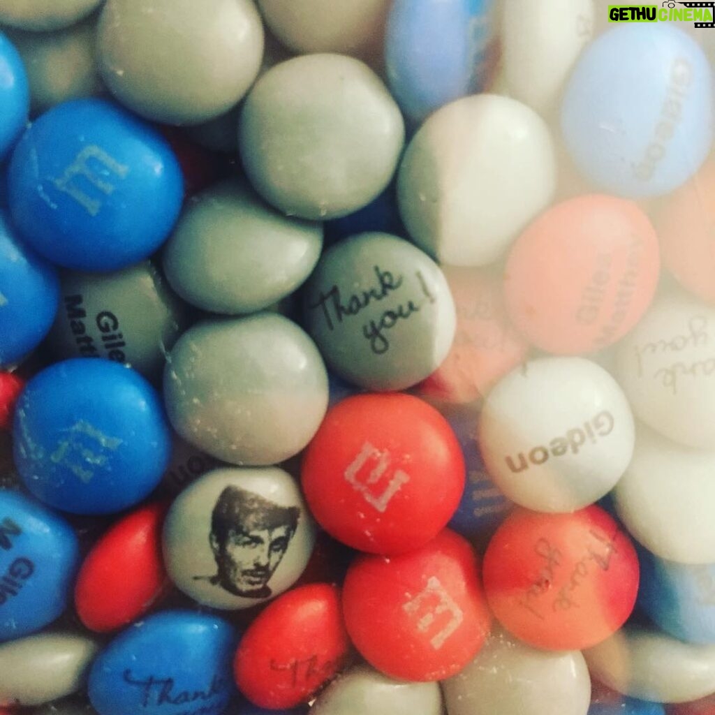 Giles Matthey Instagram - Thank you to @fairymarytales for sending the most awesome gifts. M&Ms with my face on em!!!!! So touching and so ......sweet..... excuse the pun! #onceuponatime #gideon #chocolateface