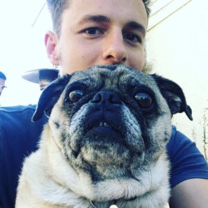 Giles Matthey Instagram - Moose and I wish you the happiest of 4th of July! #puglife