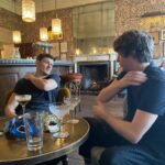 Giles Matthey Instagram - I miss pre covid days ....“Oi let’s scratch our shoulders at the same time..... go” @lukewhereyougoing @ellierosemusic #funandgames London, United Kingdom
