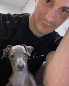 Giles Matthey Instagram - Sooooo. Guys meet Toni. My Italian greyhound son. You may be seeing a bit more of him on here. #puppylove #iggy #italiangreyhound #son