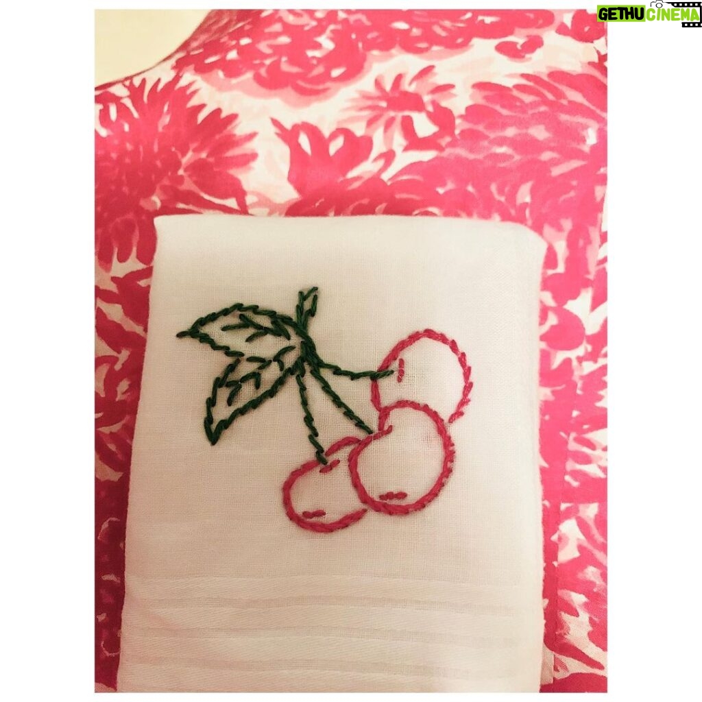 Ginnifer Goodwin Instagram - I stitched up this one for Marc because “wah wah,” and because “idle hands,” etc. #whywomenkill on @paramountplus #marccherry #embroidery