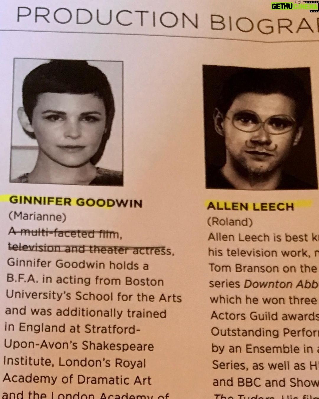 Ginnifer Goodwin Instagram - #tbt #constellations @geffenplayhouse w/ @therealleech