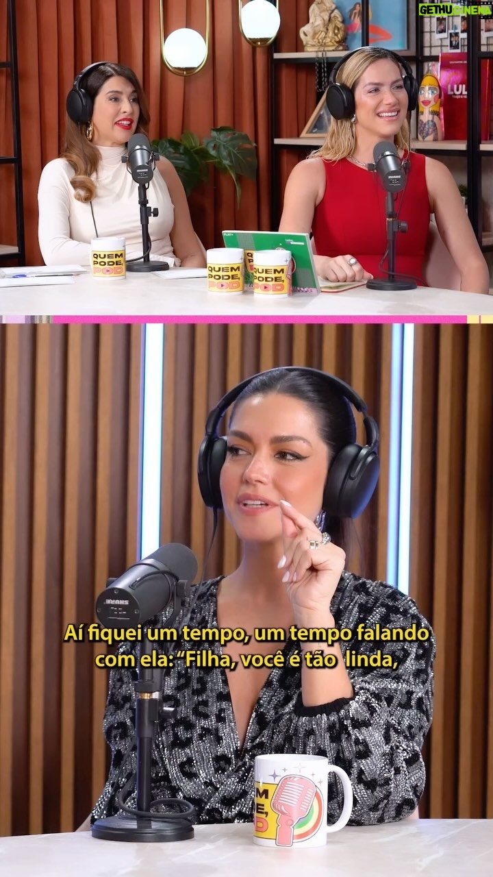 Giovanna Ewbank Instagram - Aqui em casa falamos muito sobre construção de autoestima na criação dos nossos filhos. E a @tatafersoza contou no #QuemPodePod uma situação muito linda que aconteceu entre ela e a filha, Melinda, que me emocionou muito. É muito lindo ver como podemos empoderar crianças através de palavras de afirmação. Foi muito lindo ver a Thais com os olhos brilhando falando dos filhos. A mama aqui logo chora junto! Thais, eu aprendo muito com vc e sei que muitas outras mães também! Esse papo foi ótimo!!! Muito obrigada por estar com a gente. E quem não assistiu inteiro ainda corre lá no canal pq essa conversa ta demais, demais, demais! #ThaisFersozaNoQuemPodePod #QuemPodePod #Gioh