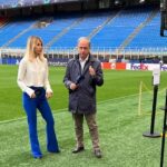 Giulia Mizzoni Instagram - Facce da derby 🫣🔴⚫️🔵 Domani dalle 19.30 vi portiamo al centro del mondo 🌏 Ovviamente in esclusiva su @primevideosportit 🏆❤️⚽️ #milaninter #derby #semifinal #championsleague #milano #alcentrodelmondo Milano Stadio San Siro