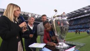 Giulia Mizzoni Instagram - Già manchi 🏆♥️
Zio Pat @patrice.evra lo sa bene dato che ha tentato il colpaccio💨… ma senza successo! 😏🤣

#championsleague 
#missyou 
#seeyousoon 
#solosuprime