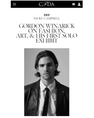 Gordon Winarick Instagram - Big Thanks @cfda. Big thanks🗺
“Be just as happy for the success of others as you are about your own!” 
Full interview in Bio