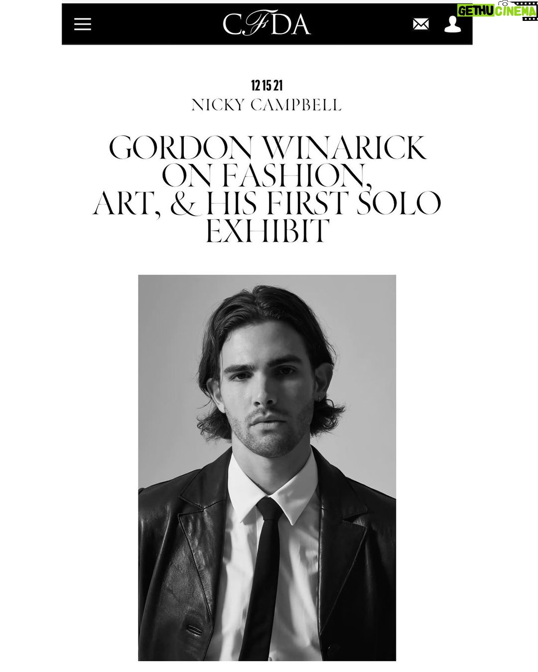 Gordon Winarick - 680 Likes - Big Thanks @cfda. Big thanks🗺
“Be just as happy for the success of others as you are about your own!”
Full interview in Bio
