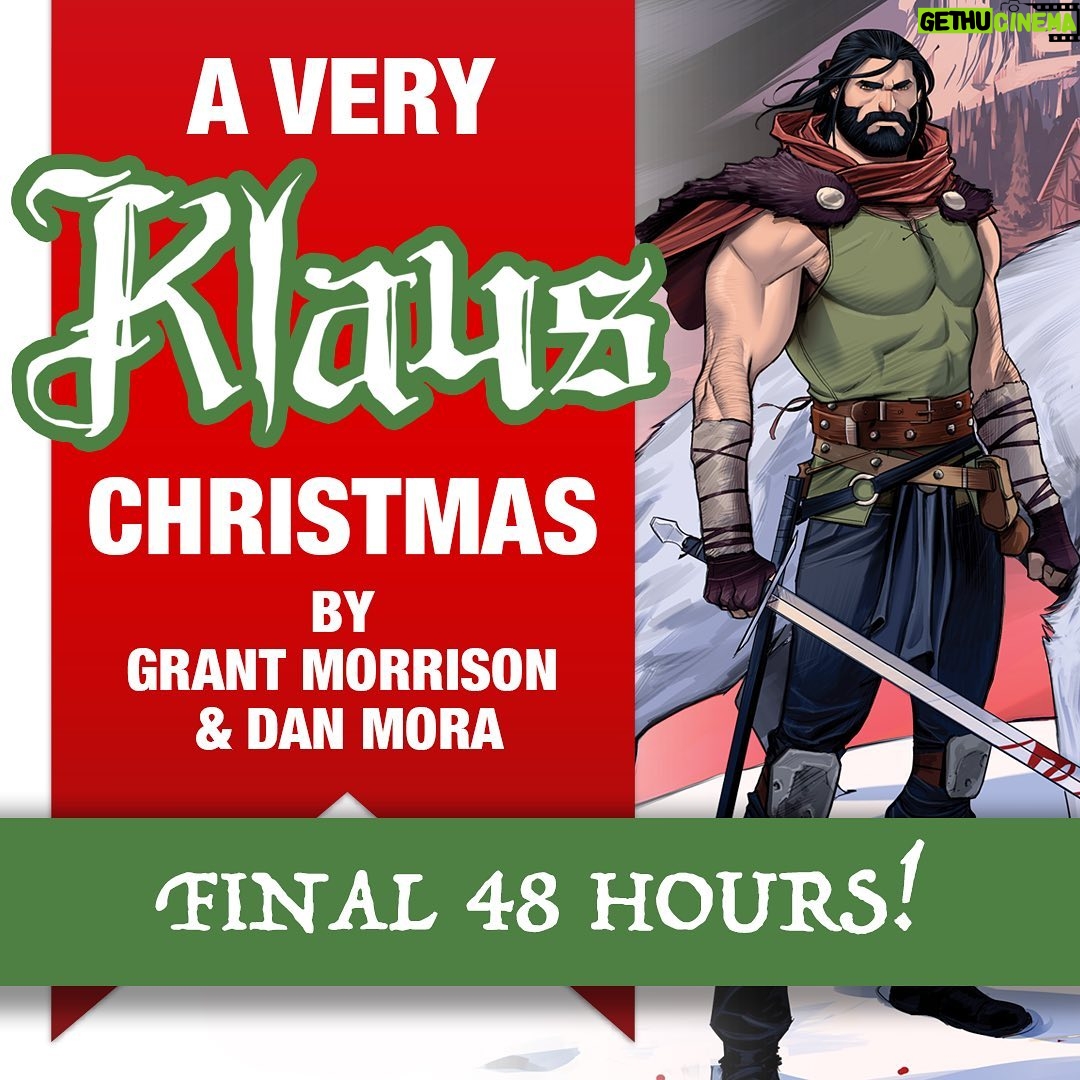 Grant Morrison Instagram - Last 48 Hours for the KLAUS Kickstarter! @kickstarter @boom_studios @dan_mora_c #christmas #santa #klaus #kickstarter
