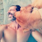 Gustavo Santos Instagram - Finais de tarde! Me, Ben & Us! Bom fim de semana!