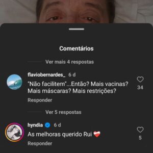 Gustavo Santos Instagram - OBRIGADO RUI!

ANTES DE TUDO, OBRIGADO.

ÉS MAIS UMA PROVA VIVA DE QUE A 💉 É UMA TANGA; UM BURACO ABERTO NO CHÃO, VISÍVEL E SEM FUNDO, PARA ONDE AS PESSOAS SE ATIRAM VOLUNTARIAMENTE.

INJETADO = INFETADO

MAS NÃO VENHO AQUI GOZAR CONTIGO NEM JULGAR-TE PELA PROPAGANDA QUE FIZESTE AO MEDO.
DE TI, SÓ TERIA COISAS BONITAS A DIZER; INCONTÁVEIS AS VEZES QUE CANTAROLEI, APAIXONADO, AS TUAS MÚSICAS.

SERIA INJUSTO... E NÃO SOU.

E, TAMBÉM, NÃO VENHO DENUNCIAR ALGUMAS DAS FIGURAS PÚBLICAS DO COSTUME (TAMBÉM ELAS PROMOTORAS DA 💉), QUE SUSTENTAM A FRAUDE E O ALARMISMO, COM MENSAGENS POSITIVAS PARA A MENTIRA E QUE, ASSIM, ALIMENTAM A "GRAVIDADE" DA COISA, O PÂNICO DO POVO E A OBEDIÊNCIA EM GERAL.

TIVE ESPERANÇA QUE ALGUMA DISSESSE AO AMIGO QUE OS TESTES SÃO UMA FALÁCIA, QUE MUITOS MÉDICOS ESTÃO FEITOS COM AS FARMACÊUTICAS OU QUE, E PELO AR MAROTO NA FOTO, PODIA SER SÓ UMA CONSTIPAÇÃO.

MAS NÃO...

SIGA!

BOM, O QUE EU VENHO AQUI DIZER-VOS, E PEÇO-VOS QUE VÃO À PÁGINA DO RUI LER A EXTENSA LISTA DE COMENTÁRIOS...

... É QUE JÁ SOMOS MUITOS!!!

FOD🙏-SE, SOMOS TANTOS.

OS ACORDADOS UNIRAM-SE AOS QUE NUNCA ADORMECERAM E QUEM SE ATREVER A FAZER ISTO QUE O RUI FEZ, TERÁ DE ENFRENTAR UM TREMENDO EXÉRCITO, FEITO DE GENTE DESPERTA E, POR ISSO, SEM MEDO.

JÁ O SABIA, PELOS COMENTÁRIOS QUE LEIO NAS MINHAS PUBLICAÇÕES E EM PUBLICAÇÕES QUE SEGUEM A MESMA CORRENTE, A DA VERDADE, MAS ONTEM, AO LER AQUILO, A MINHA ESPERANÇA BATEU TODOS OS RECORDES.

E ISSO FORTALECEU-ME, AINDA MAIS.

A JUSTIÇA TARDA, MAS NÃO FALHA.

E O BEM VENCE SEMPRE.

CONQUISTÁMOS UMA VITÓRIA INEQUÍVOCA.

MAS O CAMINHO É LONGO.

O MEDO TEM MUITOS REINOS.

GUERREIRO(A)S, OBRIGADO.

AGUARDEMOS UNIDOS PELO PRÓXIMO ARTISTA A QUERER METER-NOS MEDO E MOSTREMOS-LHE A FORÇA DO AMOR.

SEM OFENSAS. SEM JULGAMENTOS. SEM SER COMO ELES FORAM CONNOSCO.

ABRAÇO FORTE.

PS - ENTRETANTO, E APÓS ESTA PUBLICAÇÃO, O POST FOI APAGADO.
MAIS UM PASSO EM FRENTE!

 💪
