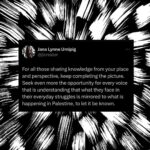 Hāwane Rios Instagram – Every page posting with Palest👁️ne is a historical archive, generating story, education, visuals, expression created and curated by the people, for the people- and yet because it is on the platforms of oppressors it is threatened. Backup EVERYTHING on drives outside of here!
And other thoughts on International Solidarity on social media gathered in the past months, connected to truths from this lifetime and those before us that have fought for liberation.