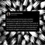 Hāwane Rios Instagram – Every page posting with Palest👁️ne is a historical archive, generating story, education, visuals, expression created and curated by the people, for the people- and yet because it is on the platforms of oppressors it is threatened. Backup EVERYTHING on drives outside of here!
And other thoughts on International Solidarity on social media gathered in the past months, connected to truths from this lifetime and those before us that have fought for liberation.