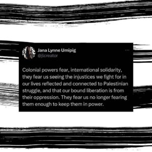 Hāwane Rios Instagram - Every page posting with Palest👁️ne is a historical archive, generating story, education, visuals, expression created and curated by the people, for the people- and yet because it is on the platforms of oppressors it is threatened. Backup EVERYTHING on drives outside of here!

And other thoughts on International Solidarity on social media gathered in the past months, connected to truths from this lifetime and those before us that have fought for liberation.