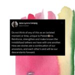 Hāwane Rios Instagram – Trace the 75 days back to 75 years and connect it all to the centuries of continued degradation, ⭕️ccupat❗️on and continued G3n0€id3 the €01on👁️al countries still supporting and funding the Pa13st👁️n3 G3n0€id3 have inflicted on peoples and lands across our shared planet.
Do not think of any of this as an isolated moment or time, unique to Palest👁️ne. Reinforce, strengthen and make known the invisibilized tethers we have with one another. How are stories are a continuation of our ancestors, and each other’s and will be our descendants forward.
Re-member our shared history of struggle and work with all your relations in your life today and onward to align with each other’s power and life force- to actualize our shared liberation, together. We say Fr33 Pa1est👁️ne as a continued call for our collective d3c0l0ni⚡️ation!