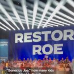 Hāwane Rios Instagram - it’s the fucking disgusting people in the audience screaming “four more years” to drown out the people exercising their right to freedom of speech and their humanitarian right to stand up and speak up for the oppressed and brutally attacked, displaced, and martyred people of the world for meeeee. joe byeeeeden, you will never be a leader of mine not in my name shame on you and your lineage forever 📸: @ajplus #kūē Puu Huluhulu