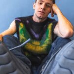 Haley Tju Instagram - Chris Perfetti for Behind the Blinds SS23 🌻💛 Photography by @Jgeigs Fashion by @Haleytju Interview by @Pm.onufrowicz EIC @Badmickey Casting by @imagemachine Grooming by @dvohair Stylist's assistant @Ericosovsky