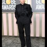 Haley Tju Instagram – @ChrisPerfetti at the Golden Globes 🖤🌸

Suit: @maisonmargiela 
Shirt: @blkdnm 
Shoes: @jb_rautureau 

Styled by @haleytju