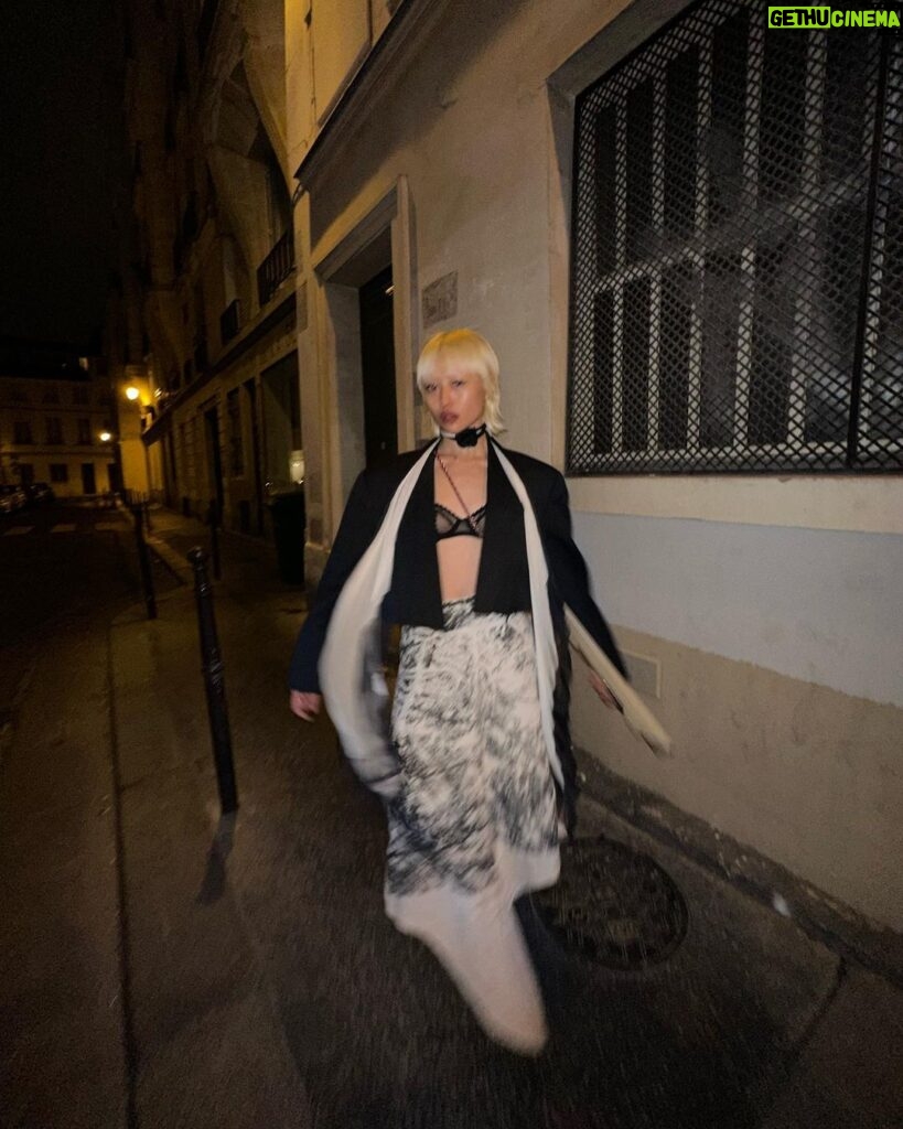 Haley Tju Instagram - @louiselynghbjerregaard you have me in a chokehold ⛓🖤 Paris, France