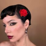 Halsey Instagram - shop my most swiped eye formulas 50% off for 24 hours only starting 9/7 - live at midnight!! only at @ultabeauty 🧡 feat. Shadow Fix Eye Primer Matte Fluid Eye Paint™️ - White Noise, Smell Before Rain, Capulets, Weightless, Art of Darkness Fractal Glitter Eye Paint - Refract, Fracture, Digital Demise