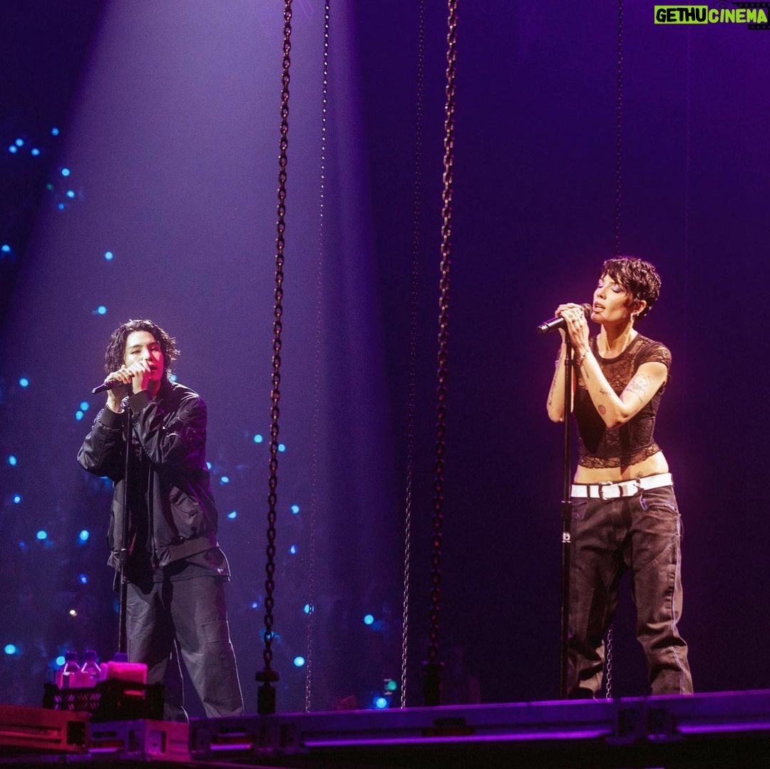 Halsey - 5.1 Million Likes - Guested at the forum the other night with @agustd and we performed “suga’s interlude” for the first time ever live! I’ve shared a stage with my friend many times, but never alone and never like this. When the song ended all we could do was laugh because it was just a feeling of “woah that just happened?!” after knowing each other for 7 years. I call Suga ‘twin’ for a lot of reasons. We have the same smile, we have a lot of shared interests, sometimes we even have the same haircut. But I mostly say it because we seem strangely (and sometimes wordlessly) connected on a creative wavelength. Watching him perform his solo concert was an incredible experience. He is a true artist, which I’ve always known. But seeing the energy, versatility, creativity, and courageous darkness of the show blew me away. Moments like these remind me why we are so fortunate to have this way of expressing ourselves. I am so grateful! Thanks to twin for having me and thank you ARMY for, as always, singing your hearts out and making me feel right at home.