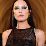 Halsey Instagram - emerald energy for LANVIN @lanvin 🦎 thank you for having me Photos @gettyimages and @samdameshek Styling @lynalyson_ Hair @themartyharper Make up @ me @aboutfacebeauty