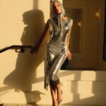 Halsey Instagram - a dazzling tear for @pacorabanne - thank you for having me photos @samdameshek styling @lynalyson_ artiste du headpiece @themartyharper