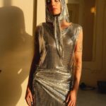 Halsey Instagram - a dazzling tear for @pacorabanne - thank you for having me photos @samdameshek styling @lynalyson_ artiste du headpiece @themartyharper