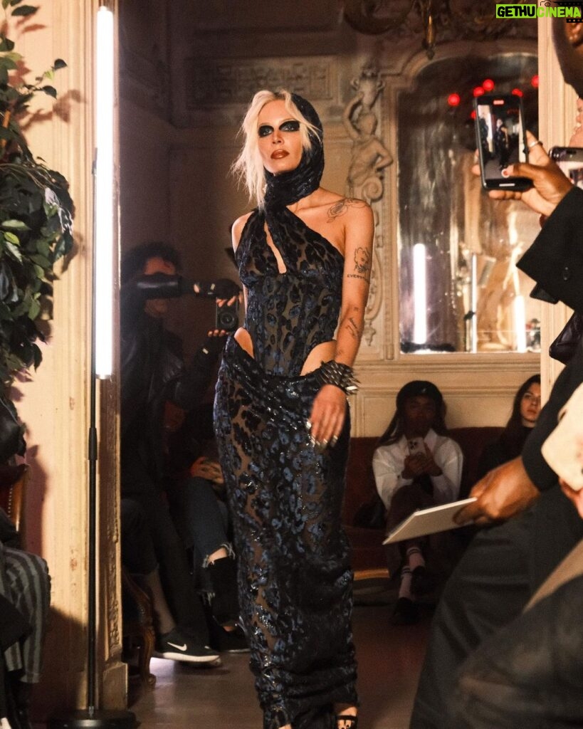Halsey Instagram - I walked PFW for the first time today with @pressiat_ and it was terrifying and amazing!!!! Thank you Vincent for having me, and congratulations to you and team on such a stunning collection and iconic show! 🐾 special thanks to @lynalyson_ and blonde slay by @themartyharper and pics by @samdameshek