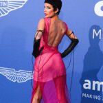 Halsey Instagram - 💗 @amfar in this yummy neon @givenchy thank you @matthewmwilliams 🖤 Photos by @samdameshek Styled by @lynalyson_ Hair @themartyharper Makeup by me in @aboutfacebeauty