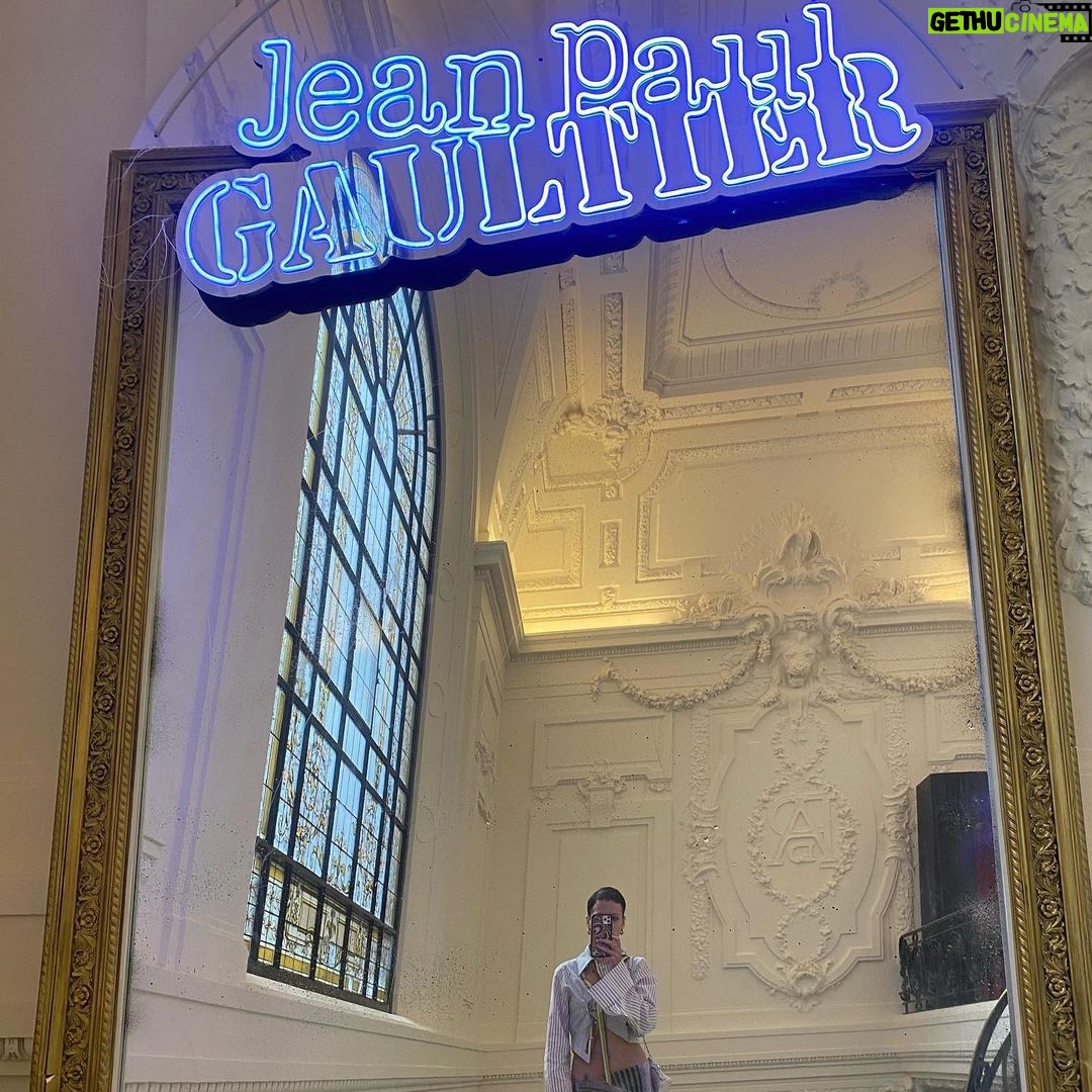Halsey Instagram - congrats on this gorgeous nostalgic launch @jeanpaulgaultier and thank u for letting me sneak in and try everything on during fashion week!!!! š„ (If I wear any of these looks again, u never saw theseā¦purposely didnāt include the pic of my fav one @lynalyson_ )